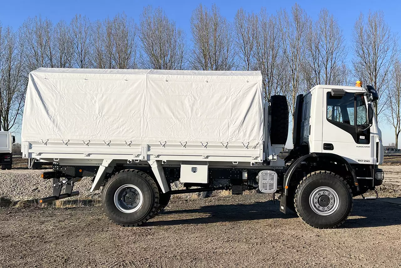 Iveco Eurocargo ML150E25WS 4x4 Tarpaulin/Canvas Body Truck