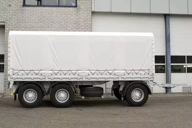 Euromax AHW 3-Axle Canvas Box Drawbar Trailer